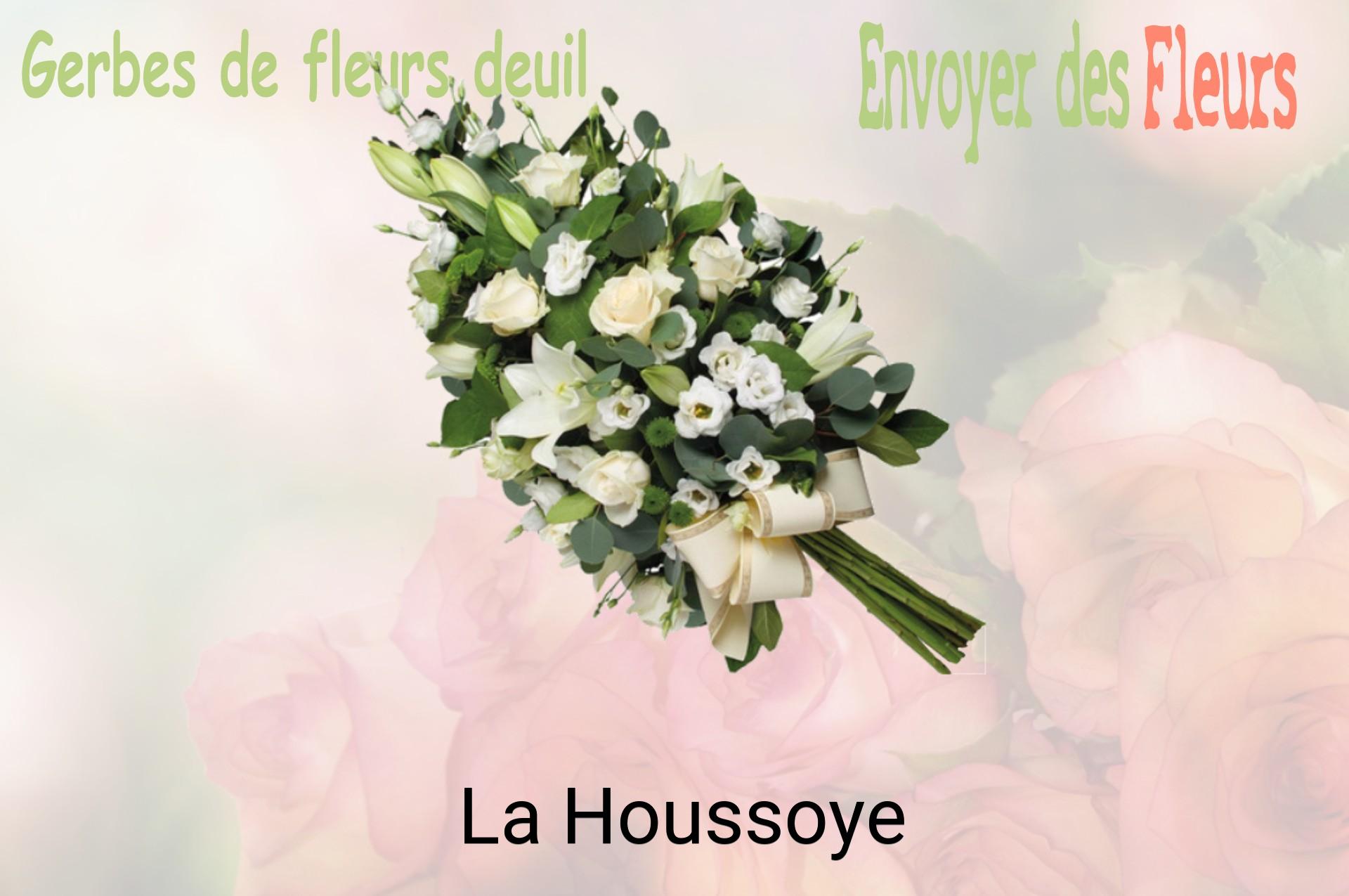 Gerbe de fleurs de deuil livrée à La Houssoye